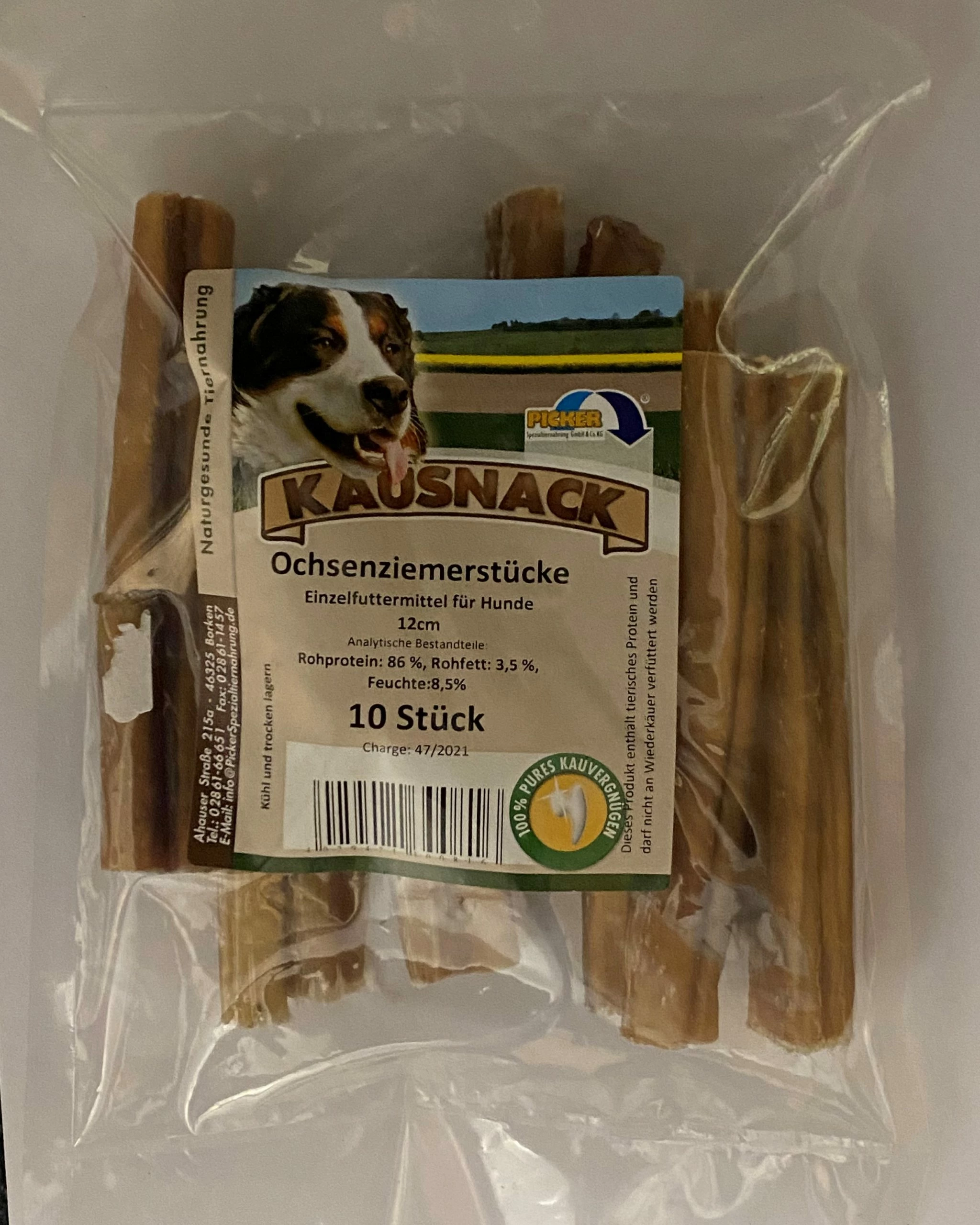 Ochsenziemerstücke Premium 12cm 10er-Pack 1 Ochsenziemerstücke Premium 12cm 10er-Pack